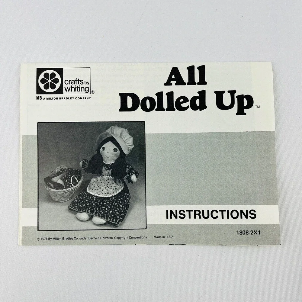 Vintage Petticoats Pantaloons All‎ Dolled Up Doll Kit 1978 Crafts by Whiting